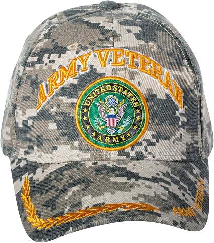 Army Veteran Embroidered Baseball Cap 