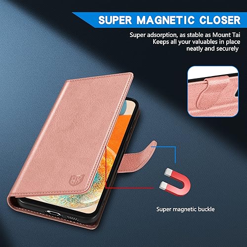 Miniatura 3 de ZZXX Funda tipo cartera para Samsung Galaxy A23 5G4G con bloqueo RFID, ranura para tarjetas, función atril, cierre magnético, funda protectora de