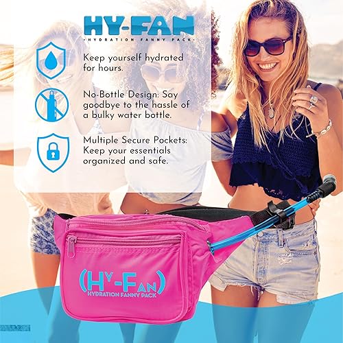 Miniatura 2 de Riñonera de hidratación con vejiga, 17 onzas, sin BPA, diseño manos libres, bolsillos seguros, ideal para actividades atléticas al aire libre,