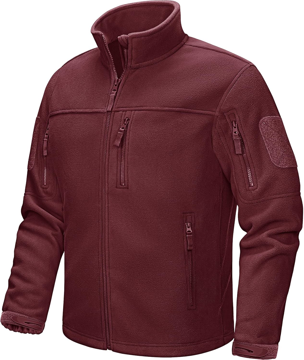 CRYSULLY Men's Fleece Jacket Winter Tactical Full-Zip Coat Military Jackets Multi Pockets
