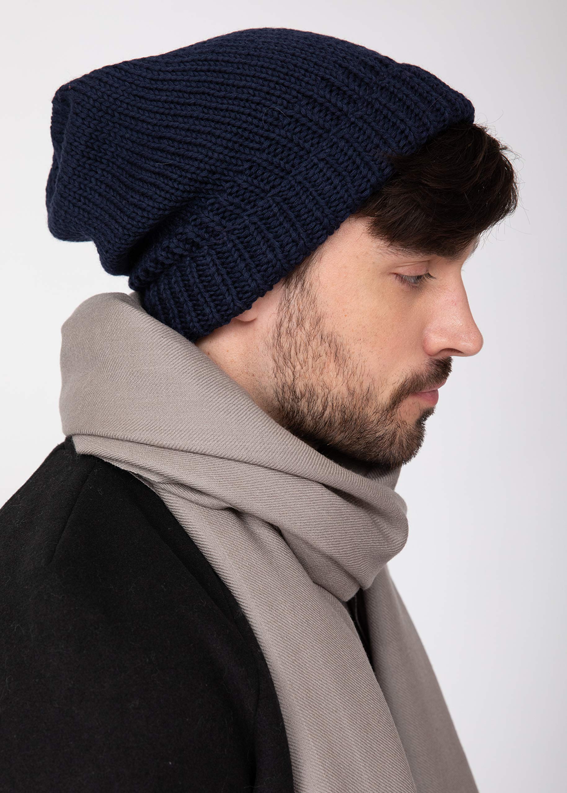 likemary Gorro para hombre – Gorro de lana merino – Regalos éticos – hecho a mano – Sombrero de lana al aire libre