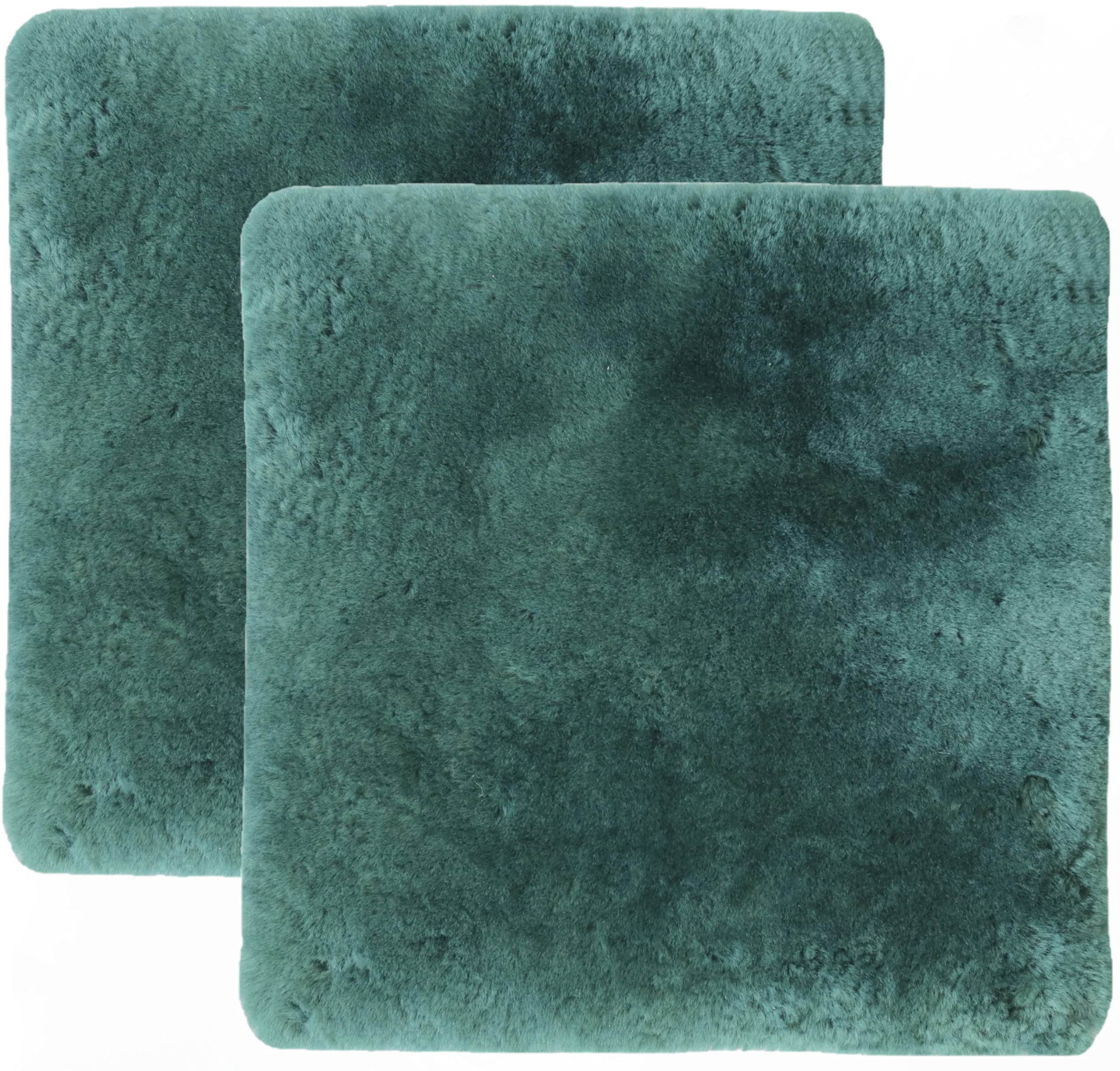 Natural Medical Sheepskin Pad, Non-Slip Back, Emerald, 17 x 17 in, 2 Pack