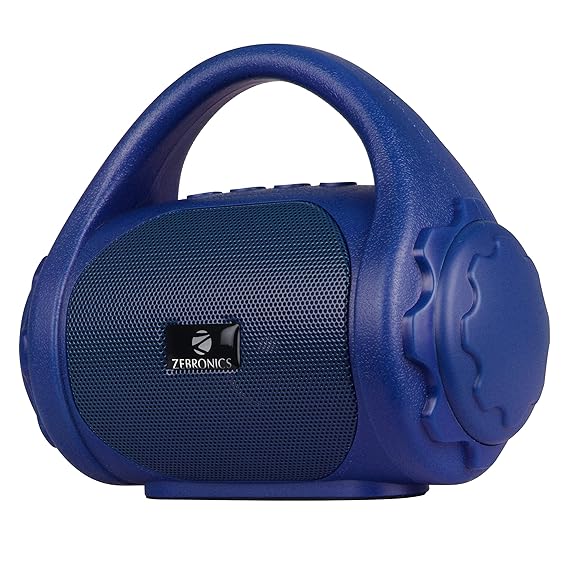 Zebronics ZEB-COUNTY 3W Wireless Bluetooth Portable Speaker With Supporting Carry Handle, USB, SD Card, AUX, FM & Call Function (Blue)