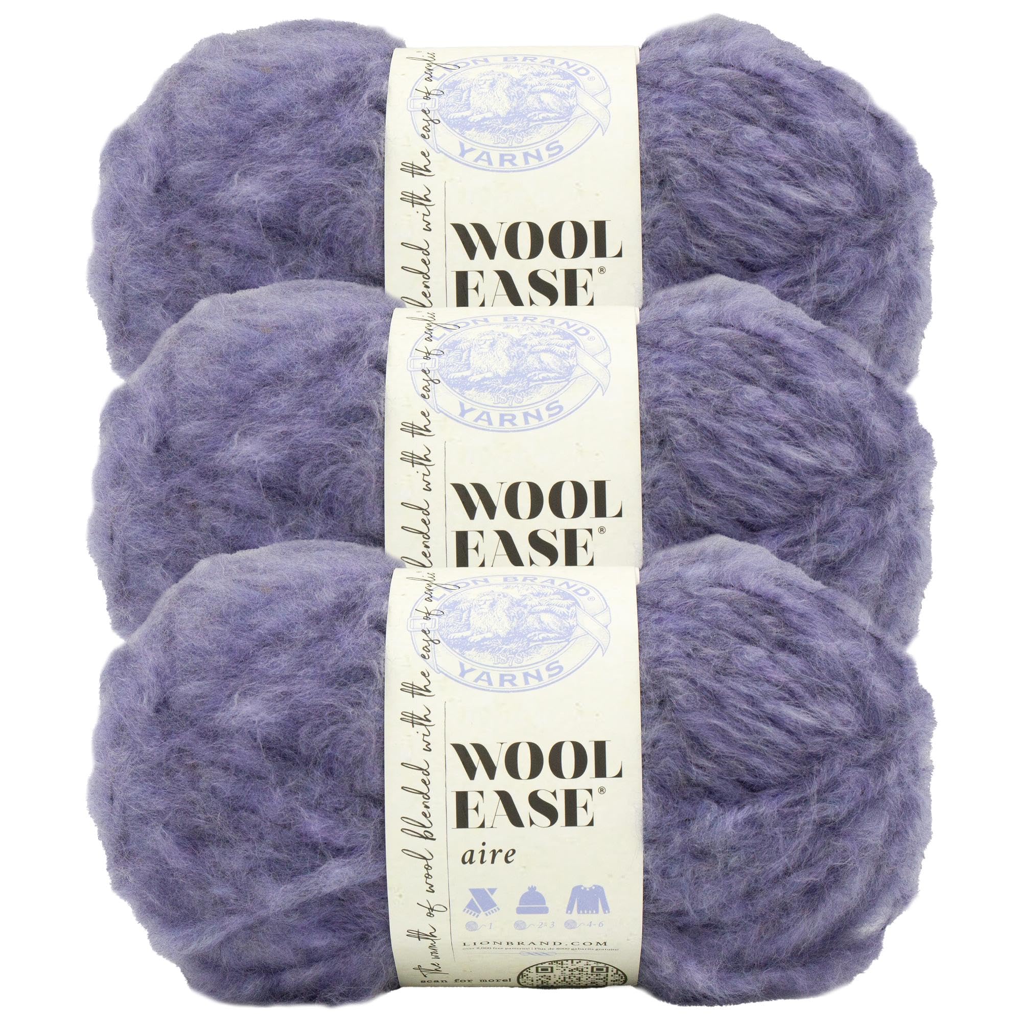 Amazon.com: Lion Brand Wool-Ease Aire Yarn, Soft Yarn for Knitting