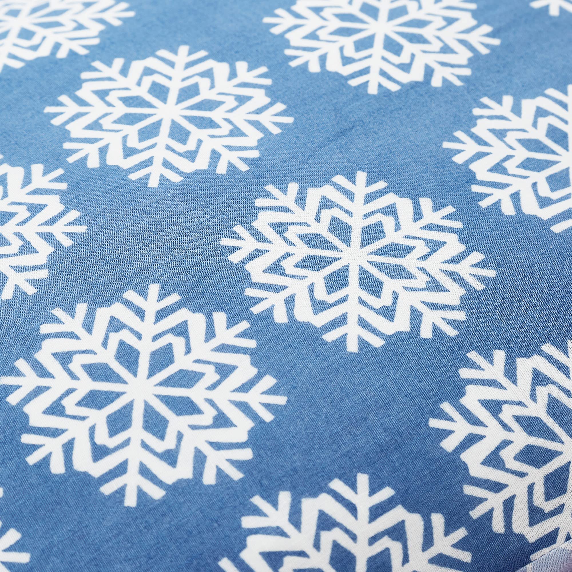 Happy Linen Company Boys Girls Kids Christmas Santa Patchwork Blue Toddler Cot Bed Reversible Duvet Cover Bedding Set - Image 4
