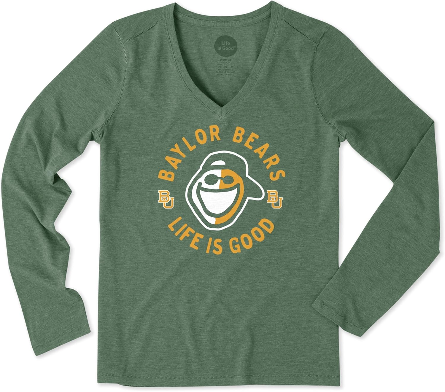 Life is Good Women's Longsleeve Cool Vee Face Paint Jake