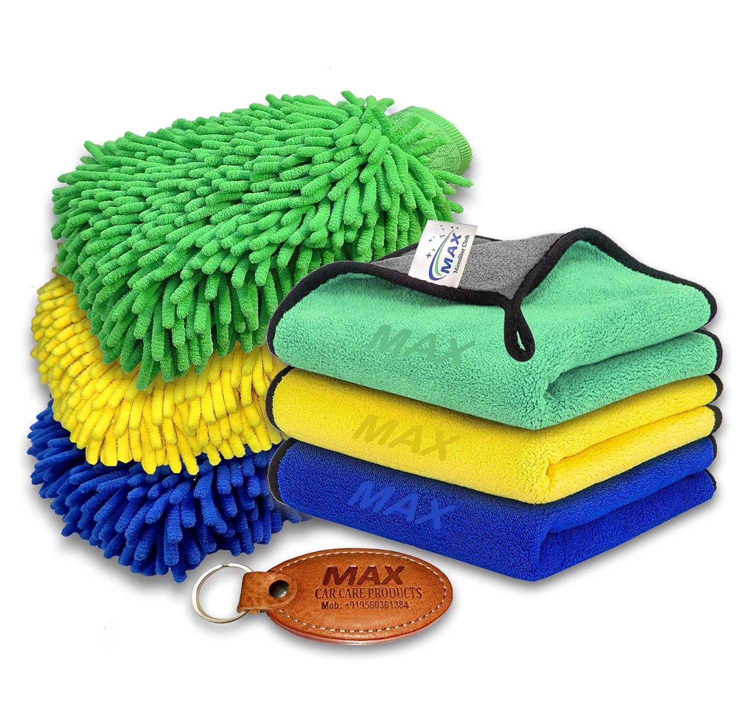 MAX Microfiber Cloth 800 GSM (3 Pcs, Size 30 x 40 cm), Microfiber Wash
