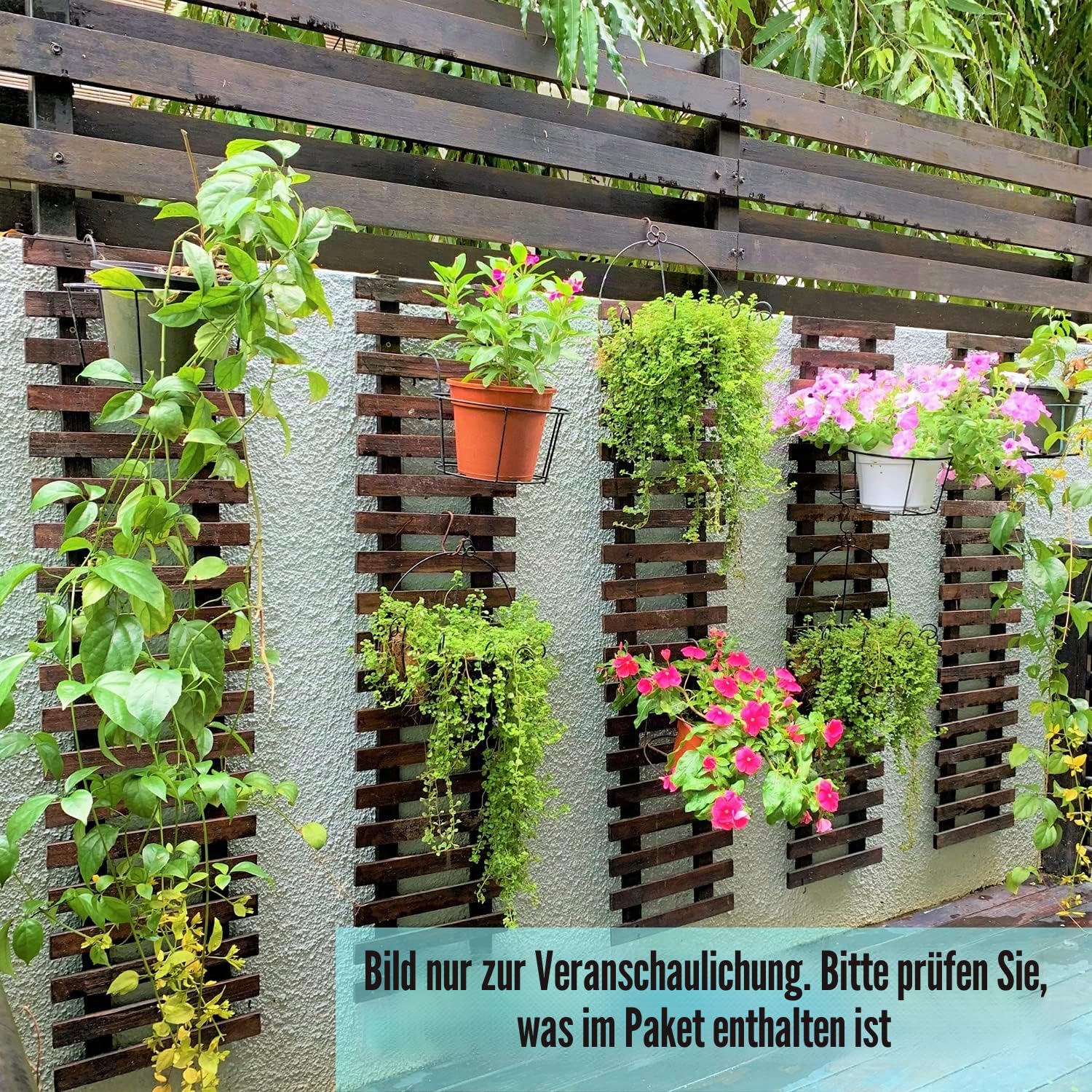 ShopLaLa Wand-Pflanzenhalter – Hängende Pflanzgefäße für drinnen und draußen