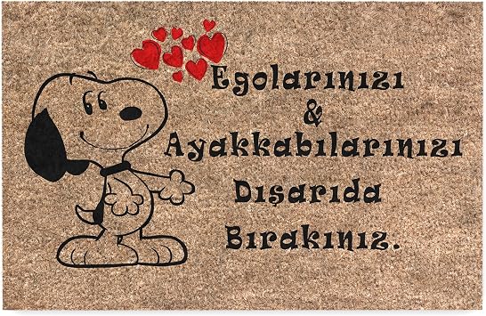 Monnhein Cat Dog Funny Design Decorative Door front Mat, Outdoor/In-Home/Bathroom/Kitchen/Bedroom/Entrance Mats Snoopy, 45x70