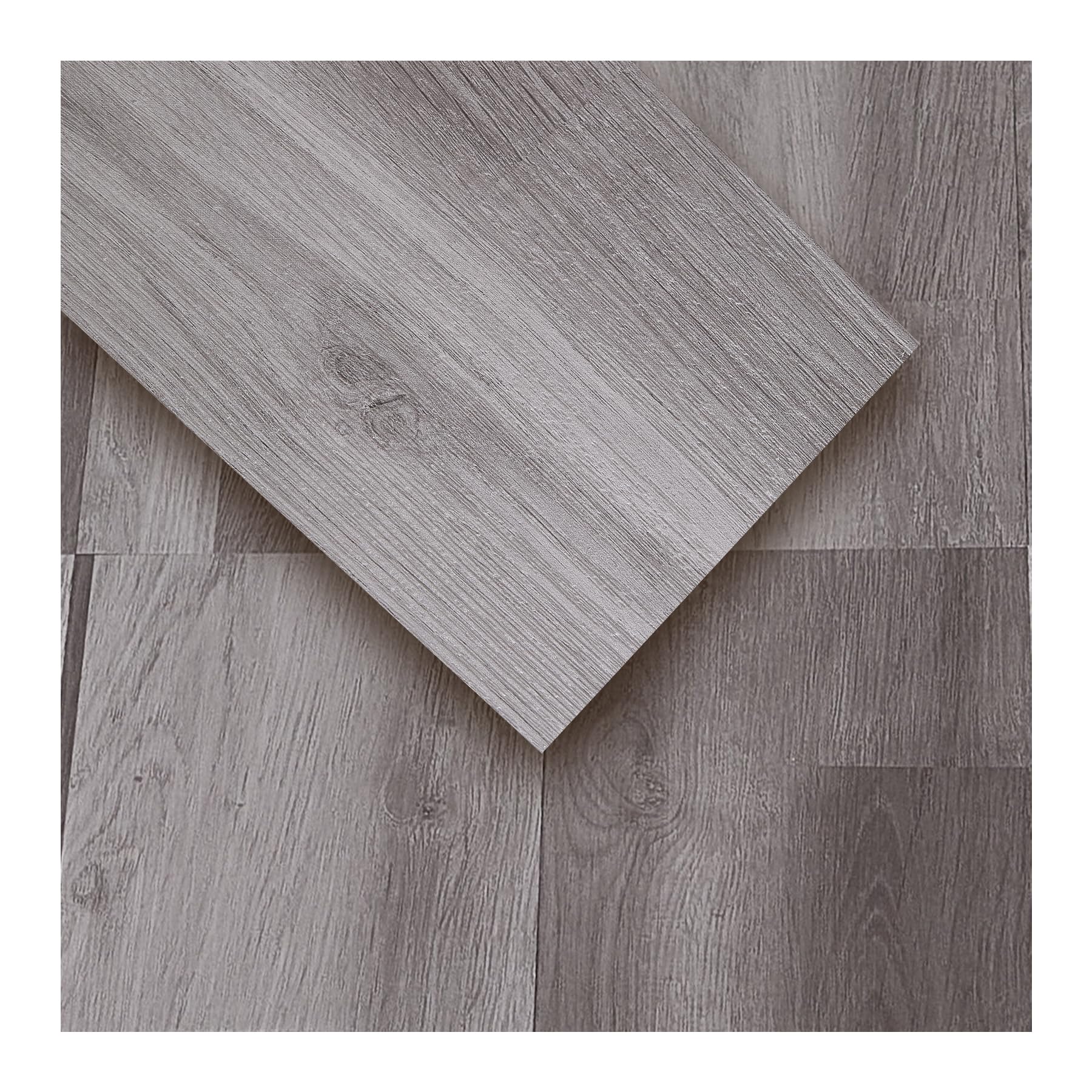 INMOZATA 36pcs Peel and Stick Flooring Waterproof Self Adhesive Vinyl Flooring Splice Wood Effect Self Adhesive Floor Planks Flooring Tiles for Bedroom, Living Room, Kitchen, RV(Splice Grey) — image 1