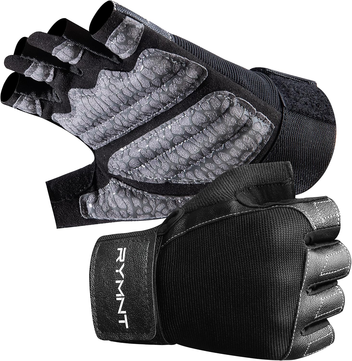 Ventilated Workout Gloves for Women Men, Fingerless Weight Lifting Gloves with Full Palm Protection, Silicone Grip, Breathable Gym Gloves for Exercise, Training, Rowing, Cycling, Pull ups