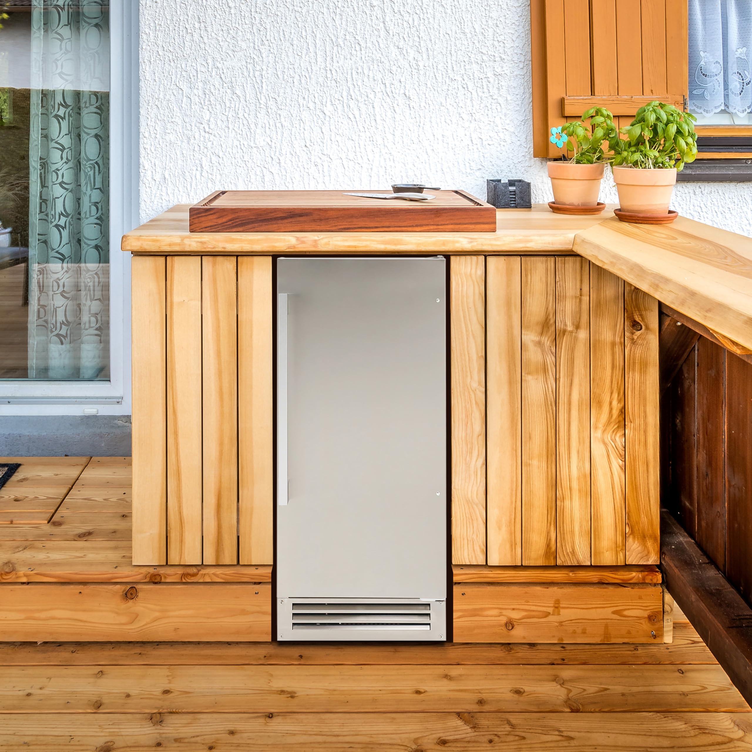 Avanti Elite Series Built-In Ice Maker In Stainless Steel Oim1550u3s | Large Clear Ice Cubes, 25 Lbs. Freezer Storage, Under Counter Or Cabinet | Outdoor Ice Machines, Commercial, For Home Kitchen on Fridge.com - View 5