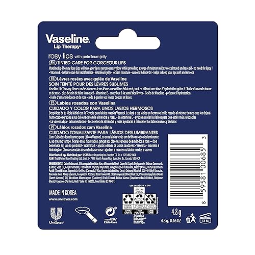 Miniatura 9 de Vaseline Cuidado de la terapia de labios Rosy, nutrición de acción rápida, ideal para labios agrietados, secos, agrietados o dañados, bálsamo