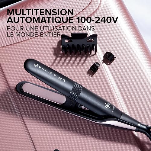 Bellissima Mini Hair Straightener for Bag and Travel Straightener for Straight Hair Anytime, Anywhere, Compact, Lightweight, Ceramic Coating, Temperature 200°C, Automatic Multiple Voltage, Beauty Bag - 4