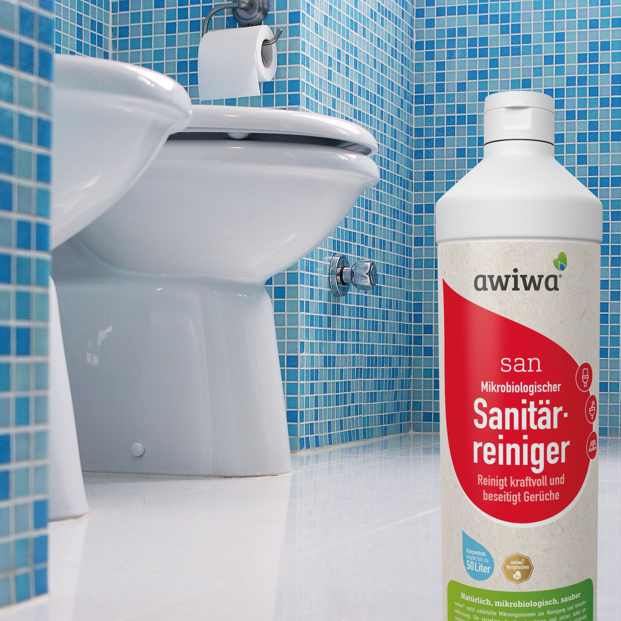 Sanitärreiniger und Badreiniger für Bad, Dusche und WC - extra stark & bioglogisch