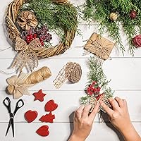 Vista 6 de 6 rollos de cinta de yute, cinta de arpillera, 6 estilos de cintas de yute, total de 39.4 ft para decoración de fiestas, manualidades, cinta