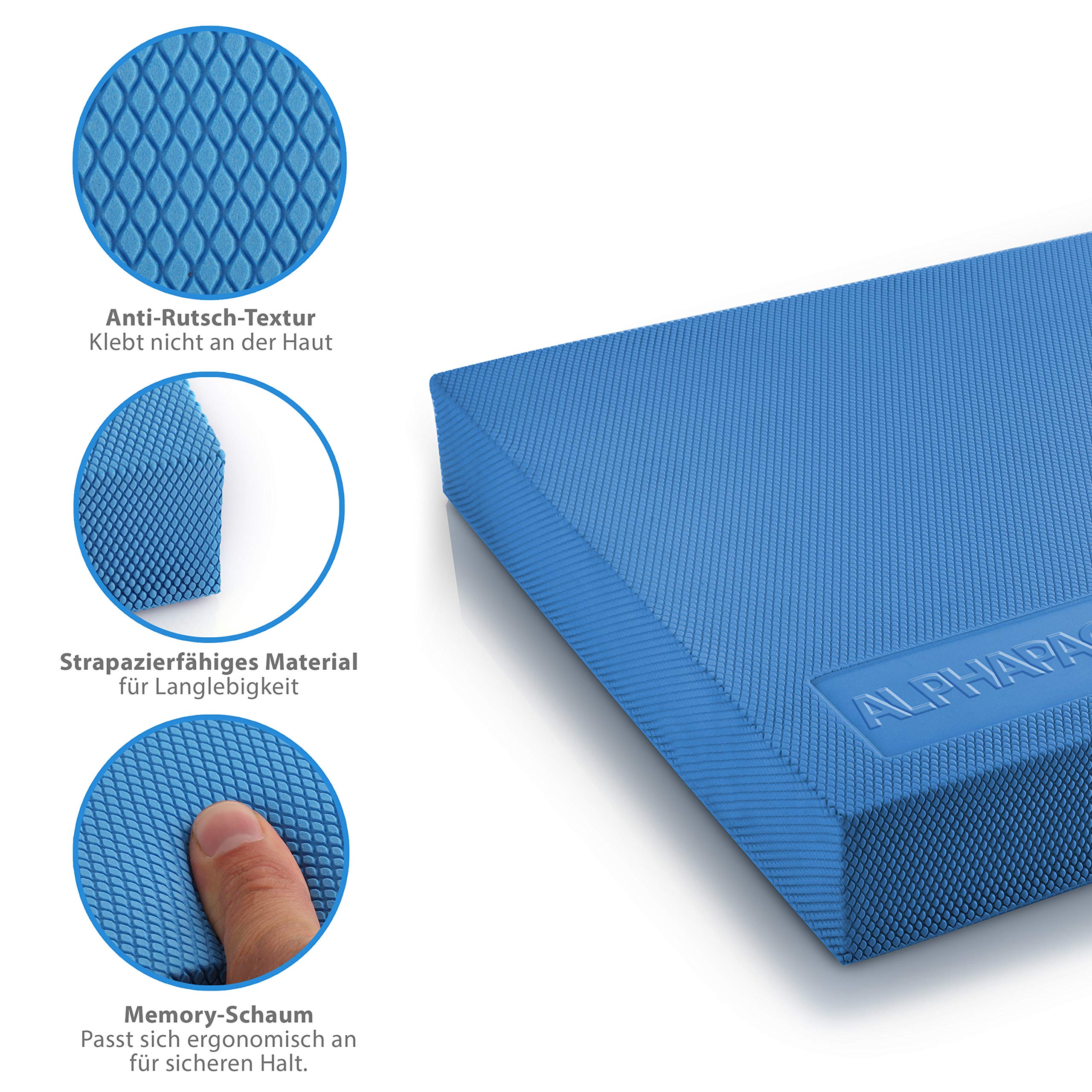ALPHAPACE Balance Pad con Poster degli Esercizi in Omaggio – Cuscino per Allenare l’Equilibrio – per Migliorare la Coordinazione dei Movimenti, l’Equilibrio del Corpo e Rinforzare la Muscolatura
