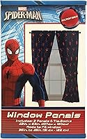 Vista 5 de Jay Franco Marvel Spiderman Classic Saving The Day - Juego de 4 cortinas decorativas de 63 pulgadas (2 paneles, 2 alzapaños)