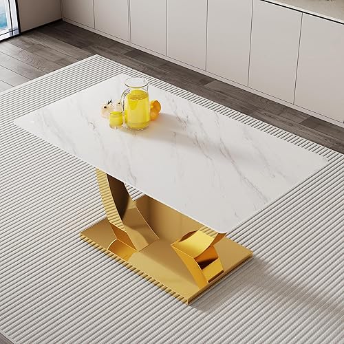 Miniatura 20 de Juego de mesa de comedor para 4, 63 pulgadas, juego de mesa de comedor de vidrio templado negro para 4 personas con sillas de poliuretano, moderno