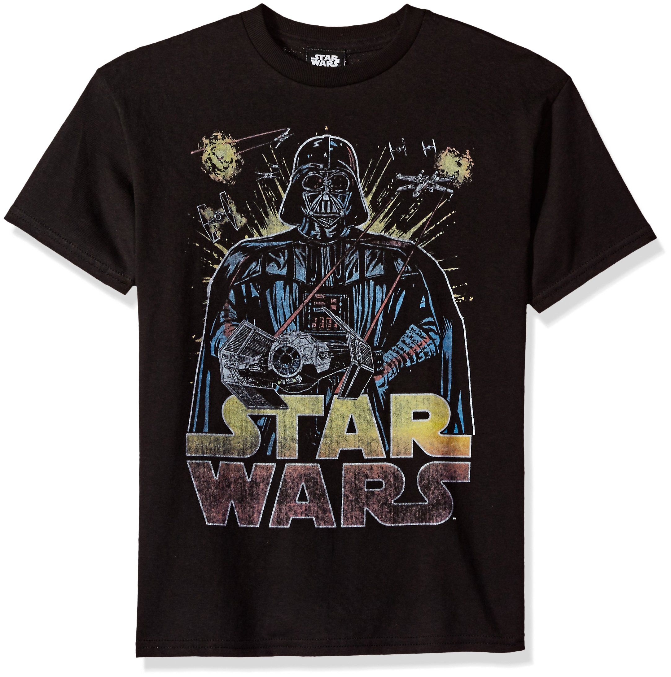 Star Warsboys Darth Vader Ancient Threat Logo Graphic Tee T-Shirt