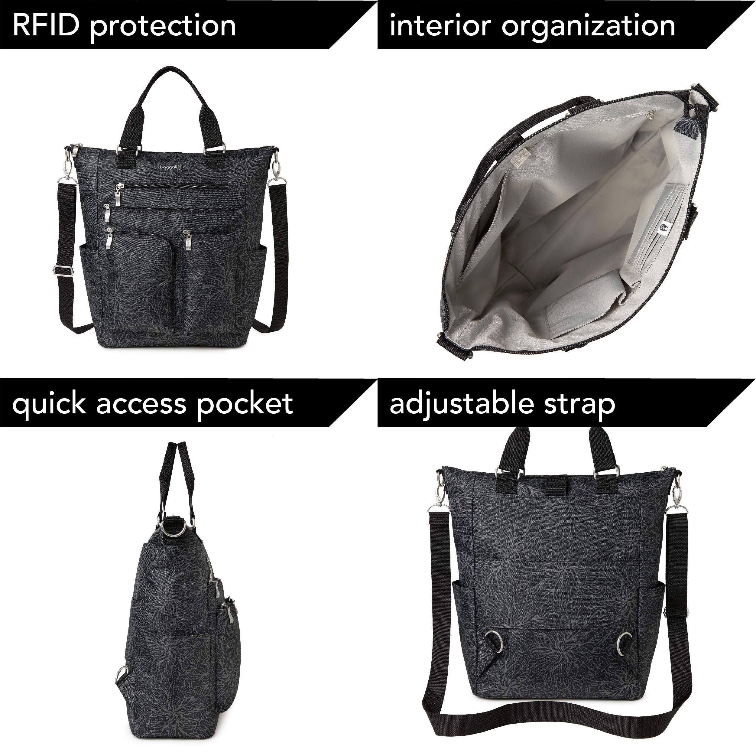 Baggallini All Set 3 In 1 Tote Backpack - Midnight Blossom Amazon.com: Baggallini On The Go Laptop Backpack Midnight  main image 2