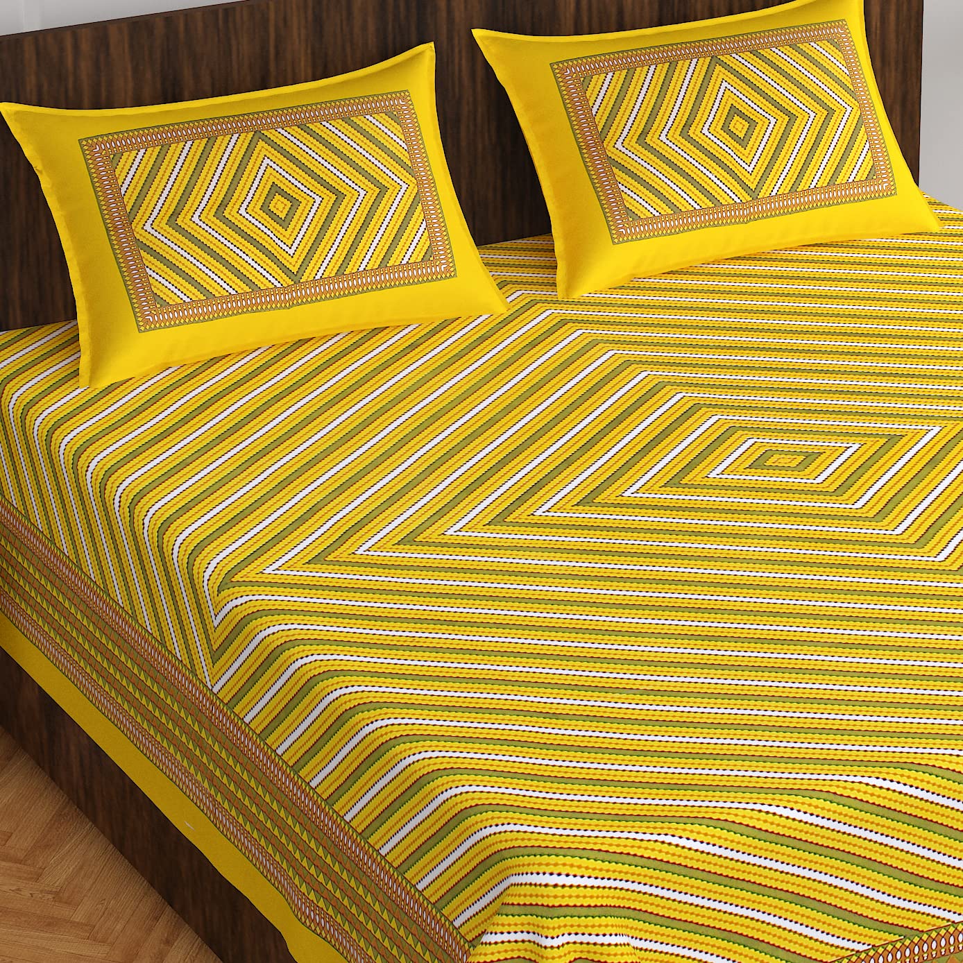 Cotton,200 tc Bedsheet For Double Bed Rajasthani Jaipuri Traditional Floral King Size Double Bedsheet With 2 Pillow Covers -Multicolor15 (B0D2Y6YDZ2) Amazon Price History, Amazon Price Tracker