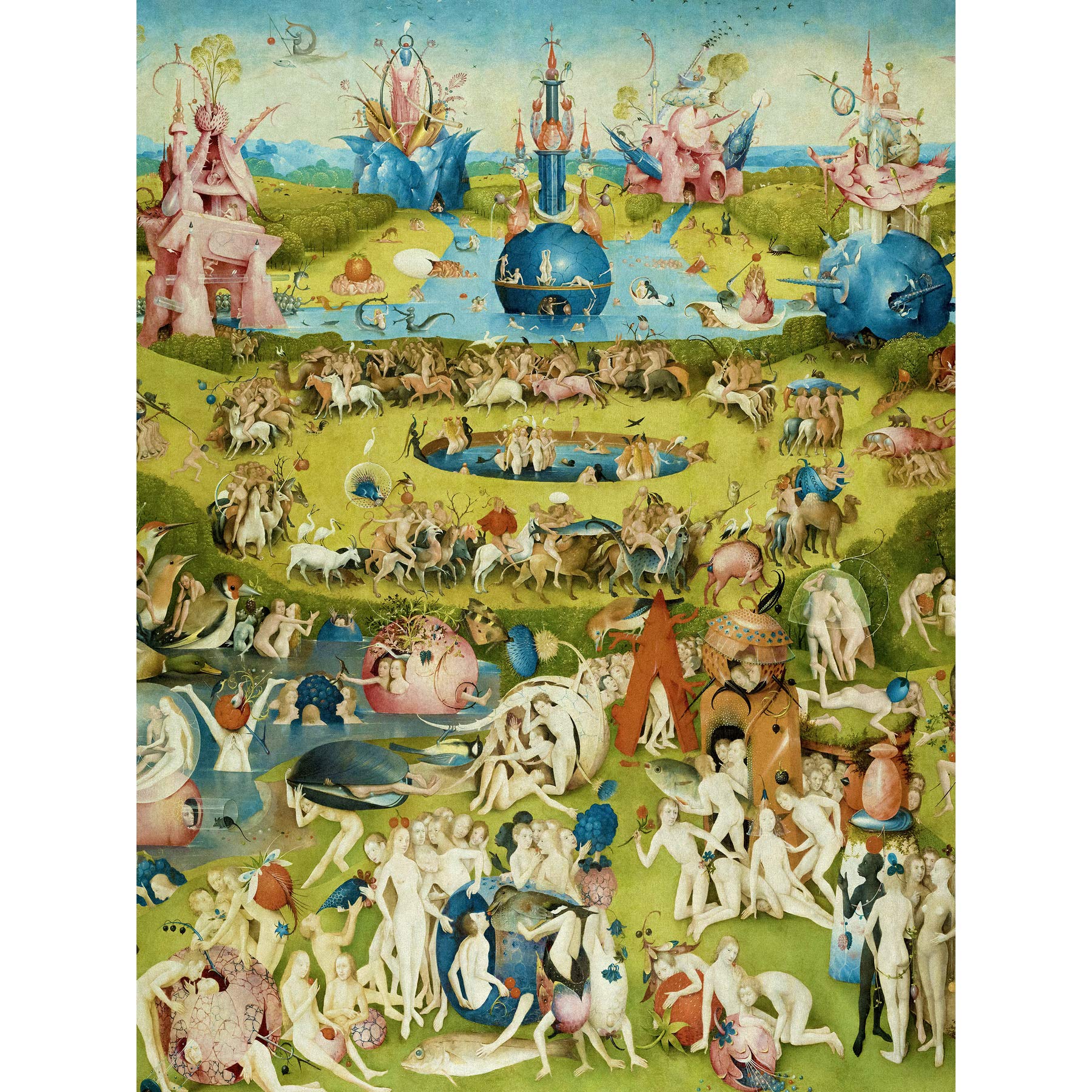 Artery8 Hieronymus Bosch Garden Earthly Delights Painting Premium Wall Art Canvas Print 18X24 Inch