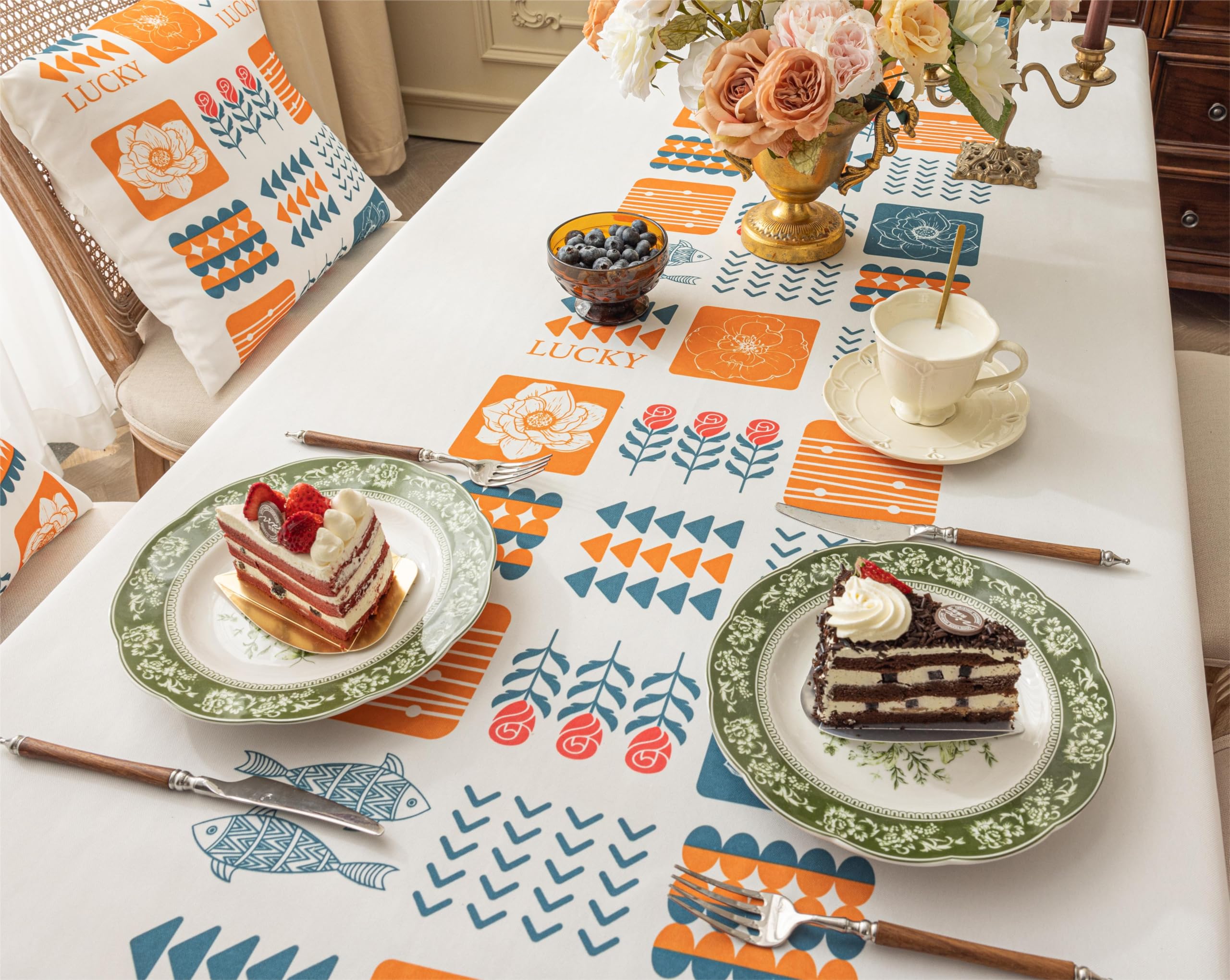 Amazon｜SXYITE テーブルクロス 撥水 北欧 table cloth 長方形 無地