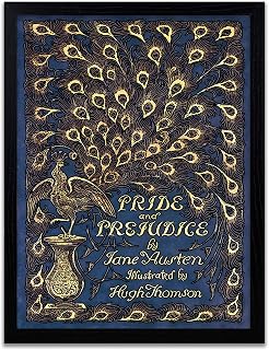 Pride and Prejudice Book Cover Print - Jane Austen Prints - Literary Gift - Gifts for Book Lovers - Art Nouveau - Wall Art - Home Decor - Frame Not included
