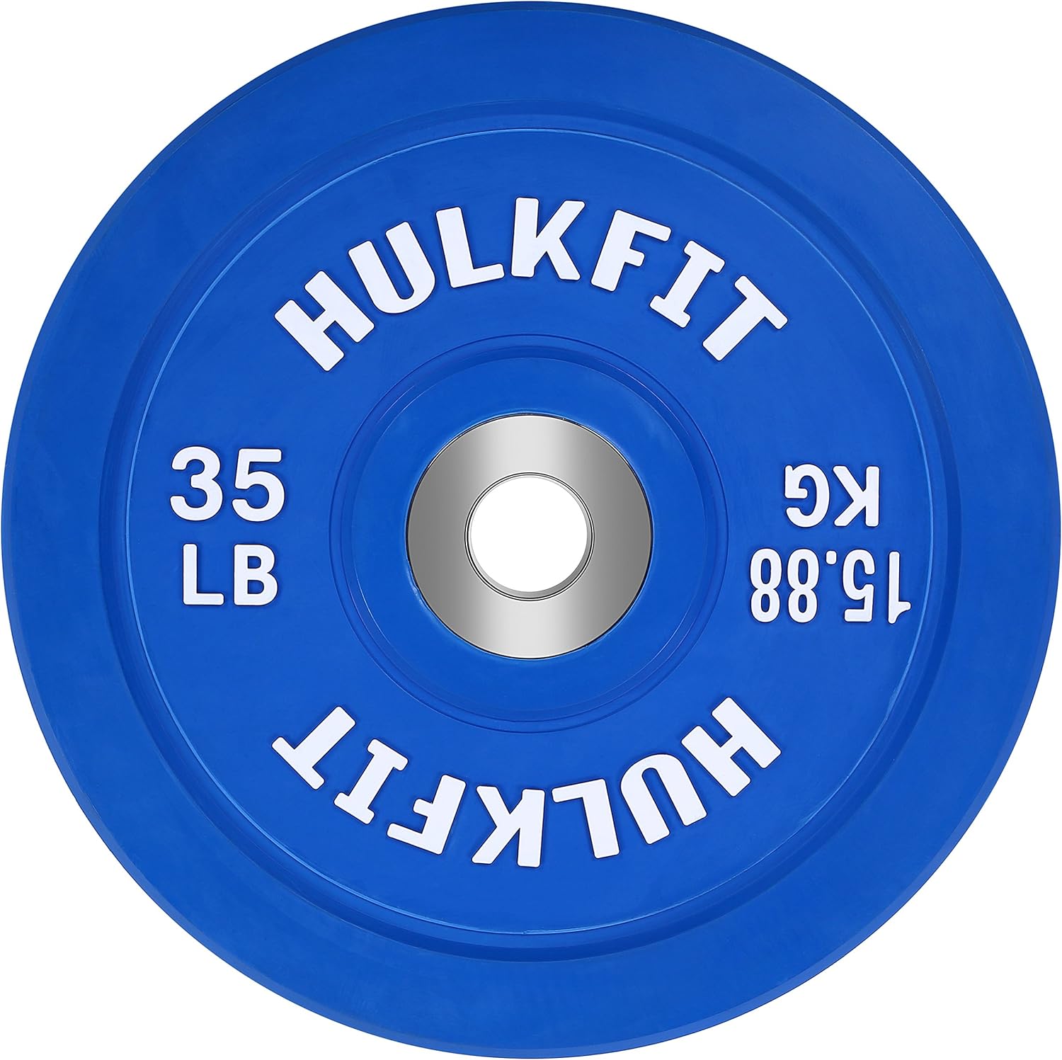 HulkFit 2-inch Pro Series Olympic Style Bumper Weight Plate with Shock Absorbing Low Bounce Rubber for Barbells & Plate Only Strength Training - Multicolor