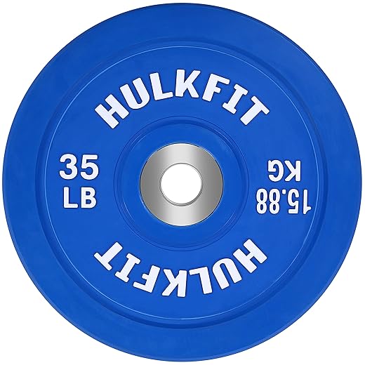 4. HulkFit Olympic 2-Inch Rubber Bumper Plate