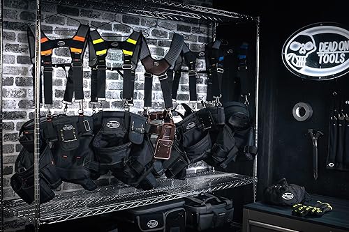 Miniatura 14 de Dead On Tools DO-HSR Cinturón de herramientas híbrido de cuero con tirantes, color negro