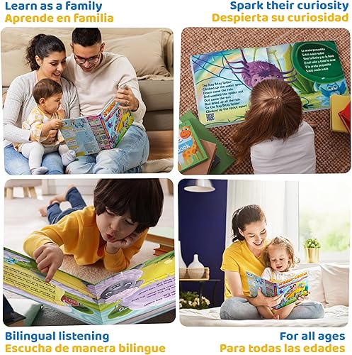 Miniatura 7 de Libros bilingües para bebés en español inglés - Libros de rimas infantiles para bebés y niños pequeños con sonido libro de sonido interactivo y