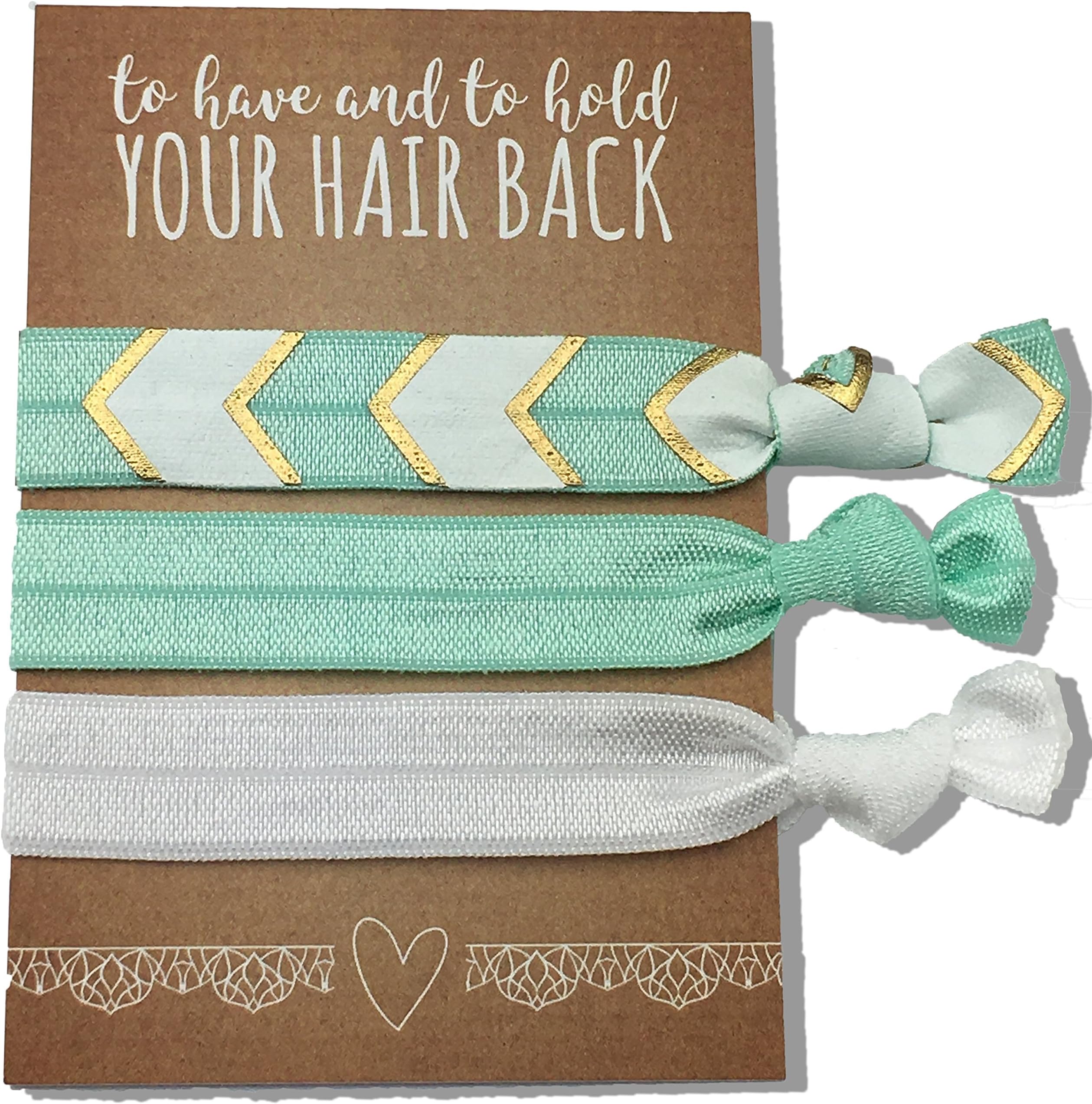 Jeune Marie Ribbon Hair Ties Kit - 6 Pack, Mint, Pin