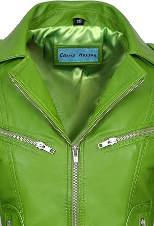 lime green leather jacket
