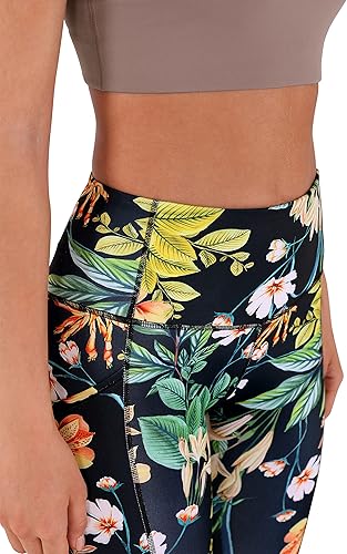 Miniatura 176 de ODODOS - Leggings tipo capri de mujer, no se traslucen y modelan el abdomen, con cintura alta y bolsillos; para hacer yoga, atletismo, ejercicio