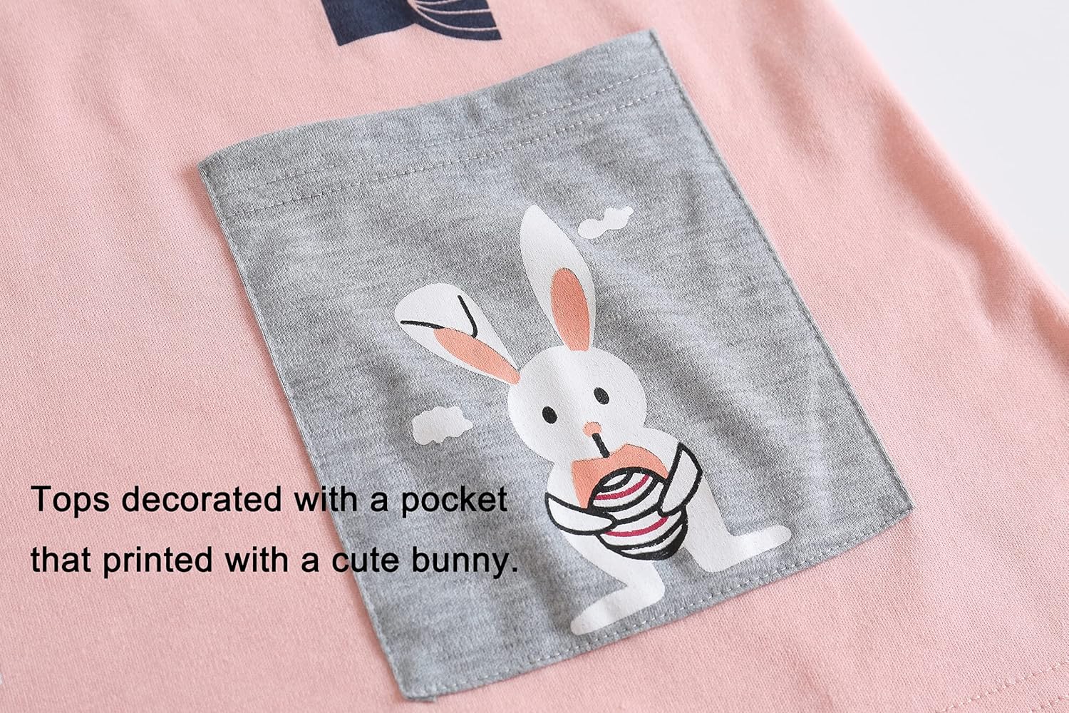 Big Girls Cute Bunny Pajama Sets Lovely Cartoon Sleepwear Winter Pjs Nighty, Rabbit - Image 4