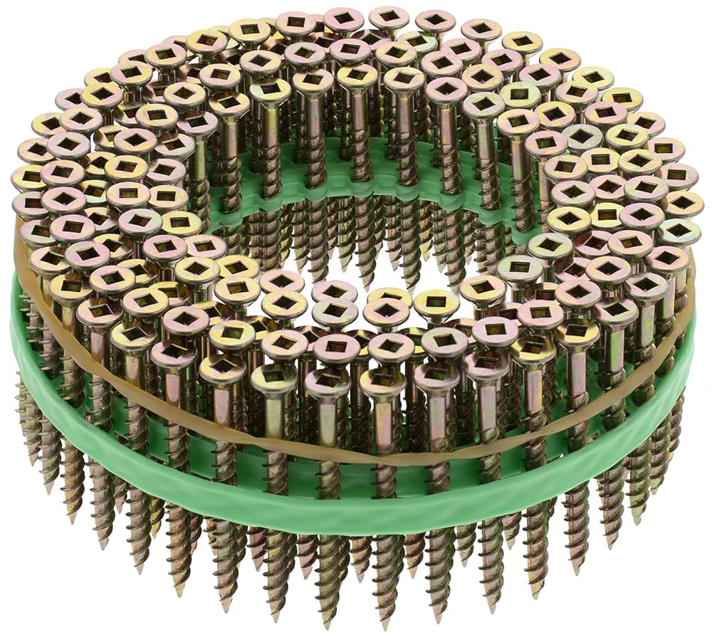 Amazon.co.jp: Muro # 8 x 2イエロー亜鉛正方形ドライブ平頭