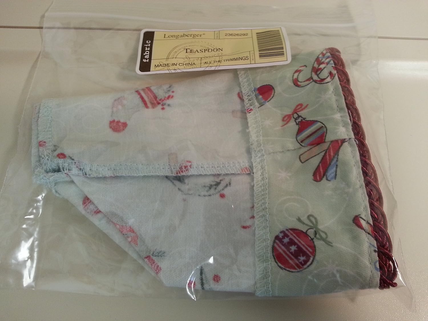 Longaberger Teaspoon Basket Liner All the Trimmings Fabric