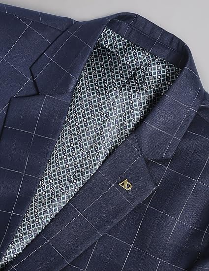 AD by Arvind Arivnd Men Blue Regular Fit Formal Blazer