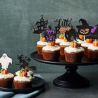 Vista 160 de Rsstarxi Paquete de 36 adornos para cupcakes de Halloween, bruja, fantasma, magdalenas, murciélagos, arañas, gatos, decoración de pasteles