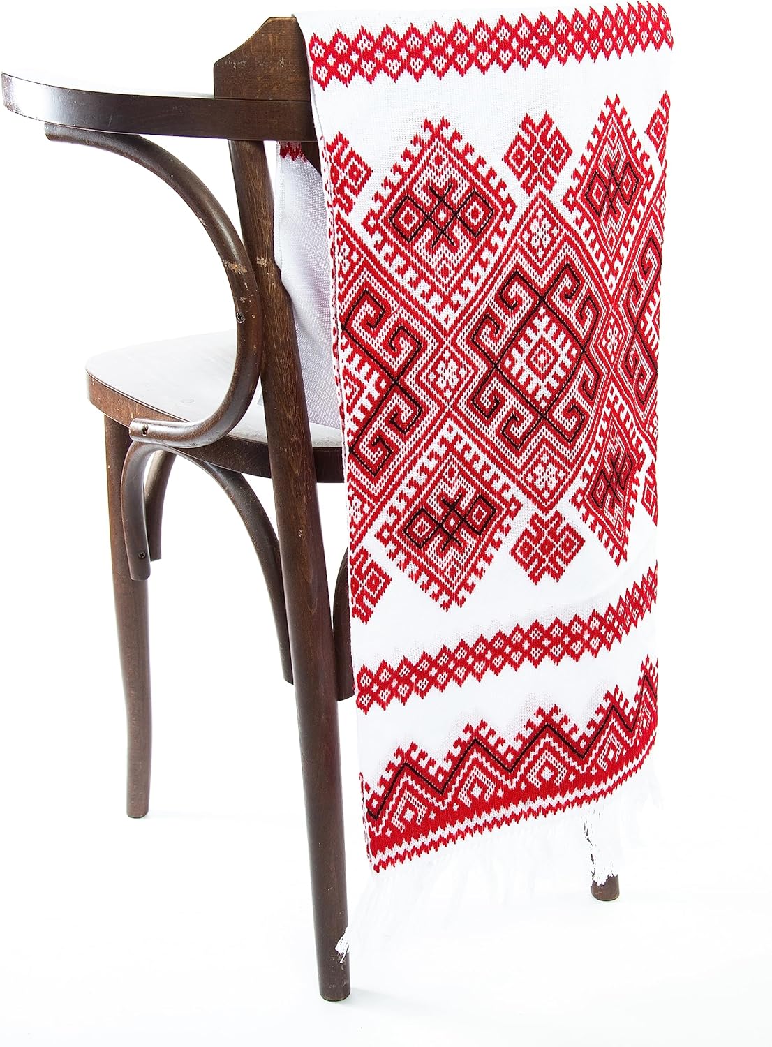 Ukrainian Embroidery Towels Rushnyk Handmade Art Accessories Kitchen Decor Easter (Red-Black Pattern)