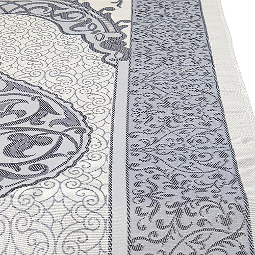 Miniatura 8 de Modefa Juego de estera de oración islámica  Janamaz Sajadah en bolsa de regalo de tafetán con cuentas de oración Tasbih  Alfombra turca de chenilla