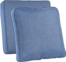 ovios Patio Cushion Covers, Waterproof Cushion Cover for Outdoor Furniture, Sofa, Couch, Chair, Loveseat Seat Back Cushion Cover with Zipper (4 Covers, Denim Blue)
