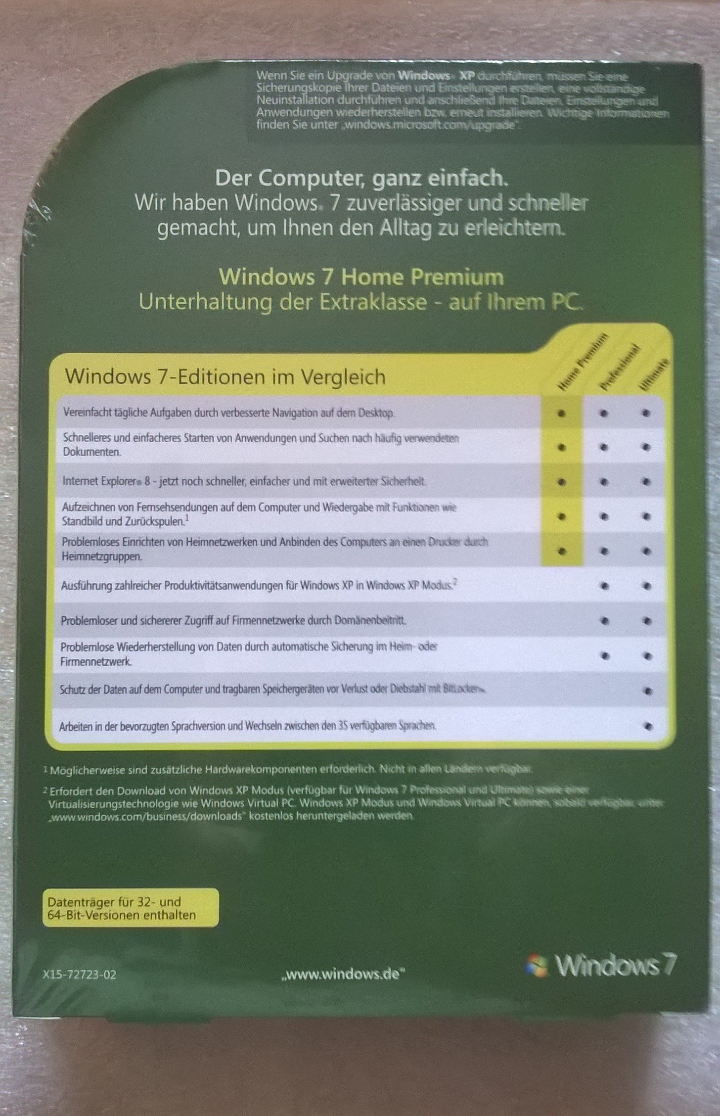 Windows 7 Home Premium 32/64 Bit
