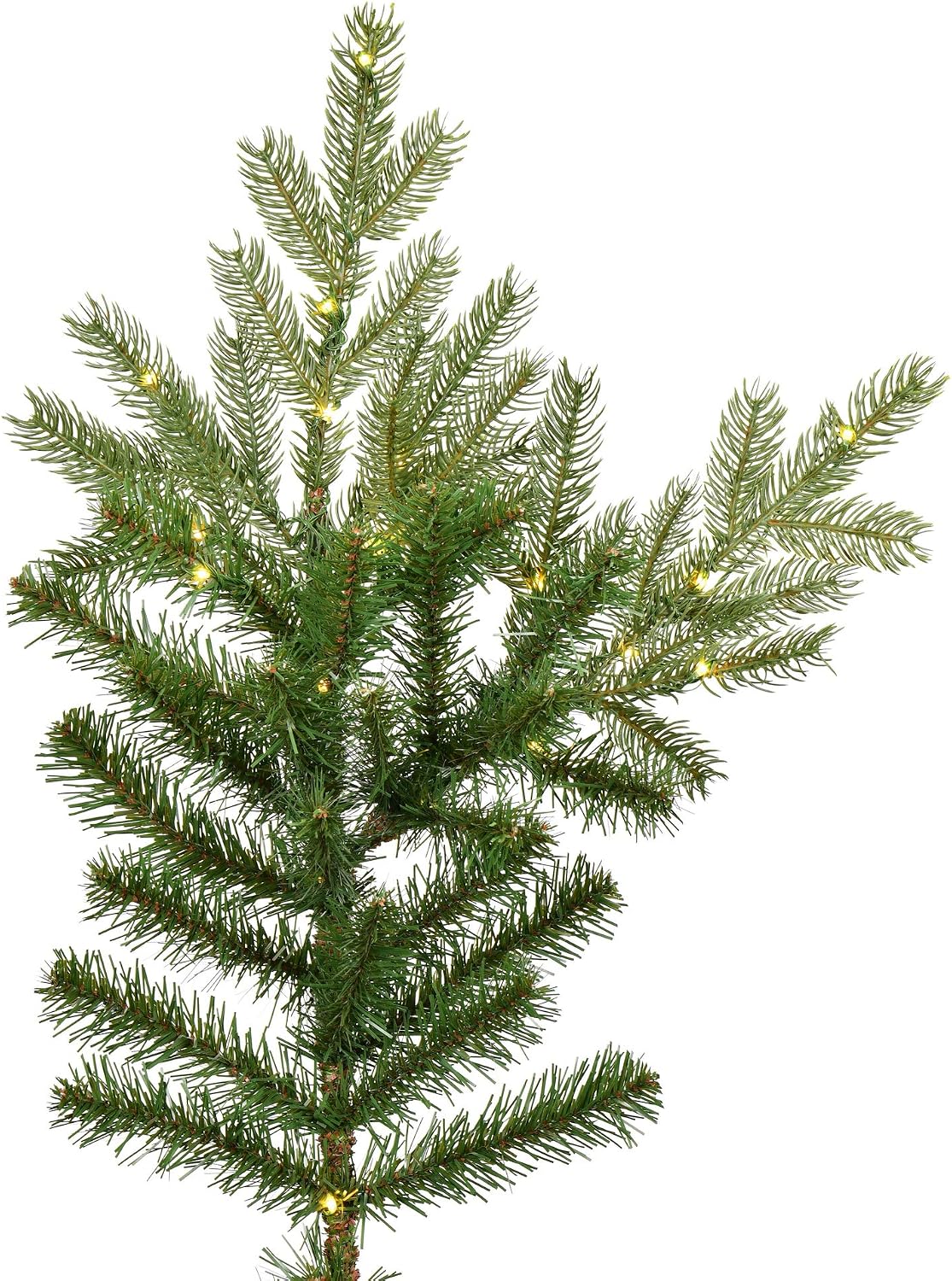 Vickerman 7.5' x 67" Sherwood Fir Artificial Christmas Tree, Warm White 3mm LED Lights - Lifelike Indoor Seasonal Home Decor - Maintenance Free Faux Fir Christmas Tree
