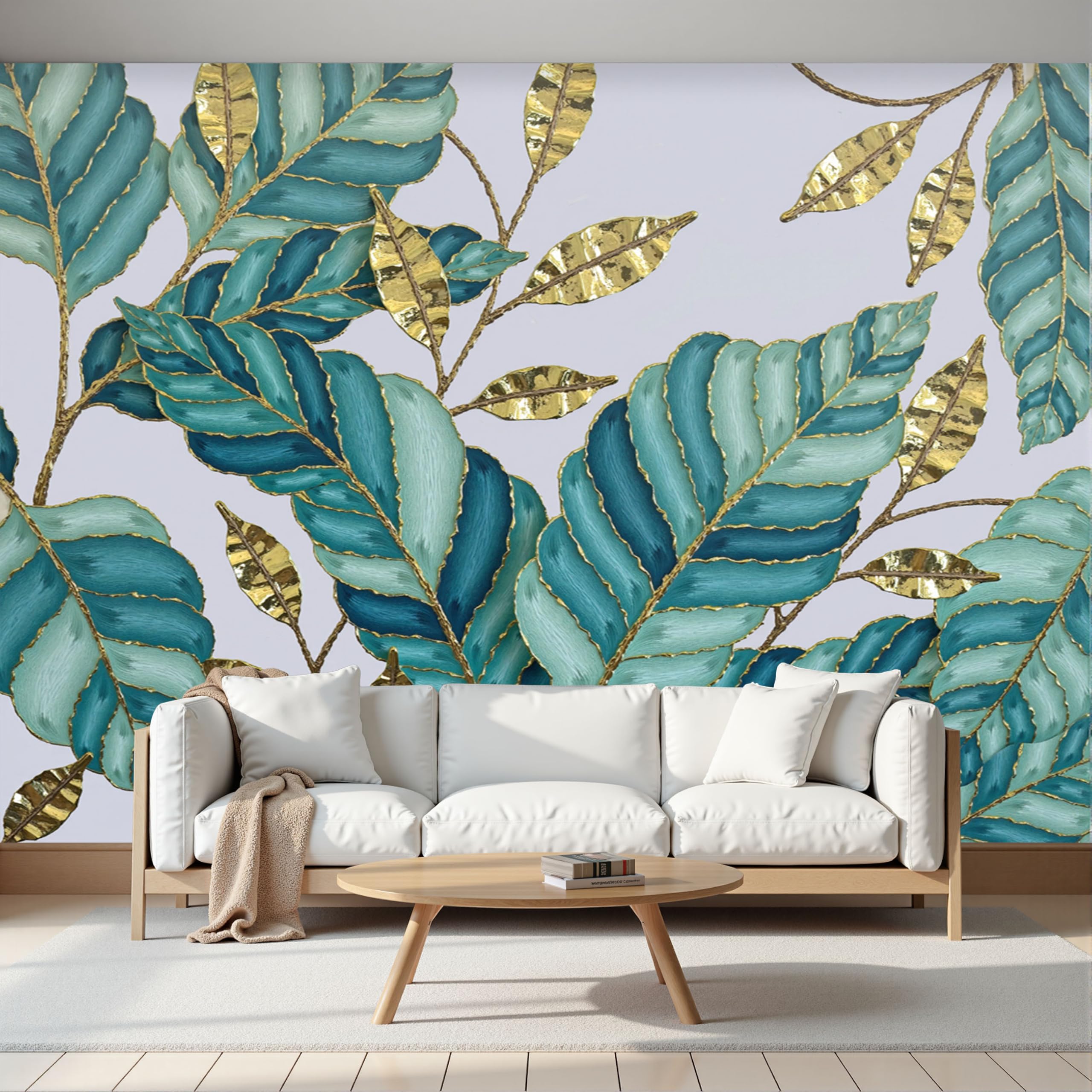 Papier peint panoramique jungle tropicale pour salon et chambre