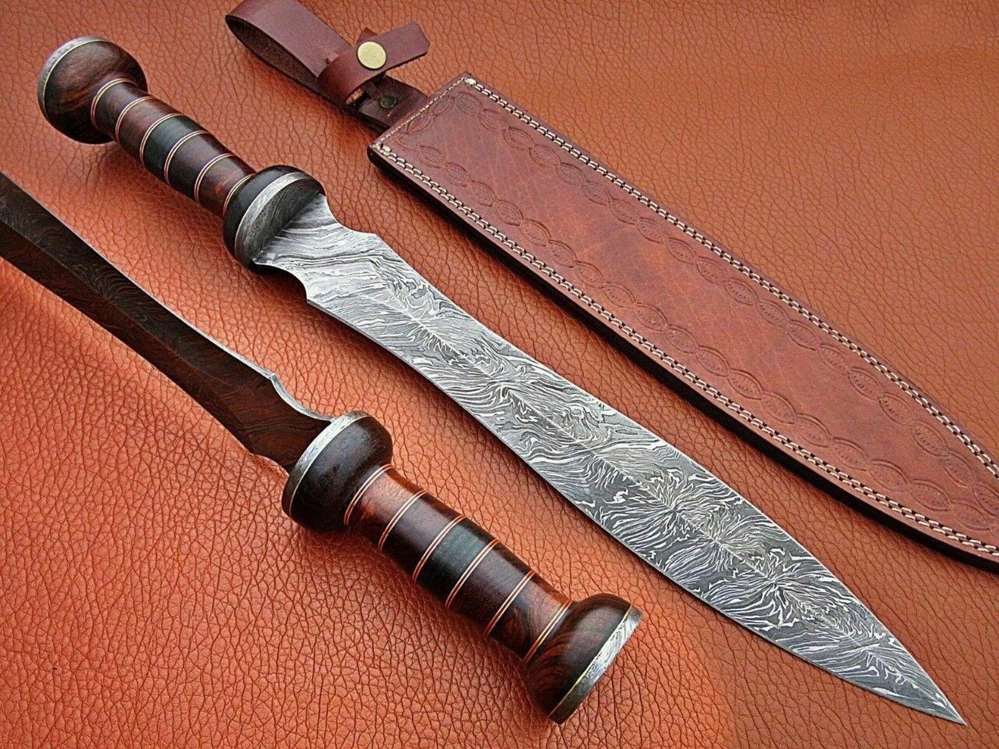 Roman Gladius Handmade Damascus Steel Sword