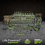 Greenworks 24V Gonflateur de pneus sans fil, 160 PSI portatif Air Compresseur,2 Sources d'énergie, arrêt automatique, pour voiture, vélo, moto, Air Bateau, Gonflables, Outil-seulement