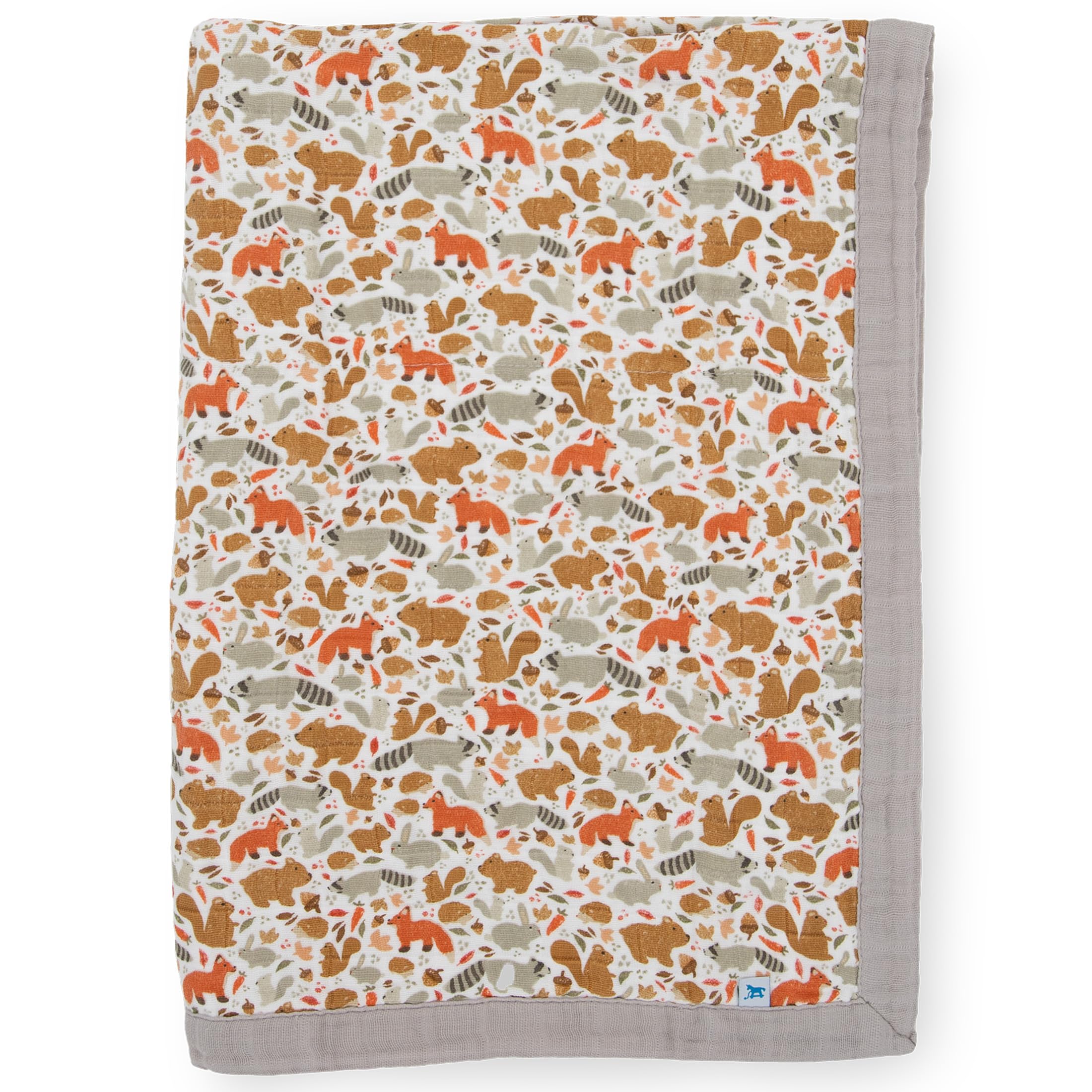Little Unicorn Newborn Receiving Quilt | Ultra- Soft, Multi-Layered Muslin Fabric | Gift for Newborns &amp; on-The-go (Fall Friends)